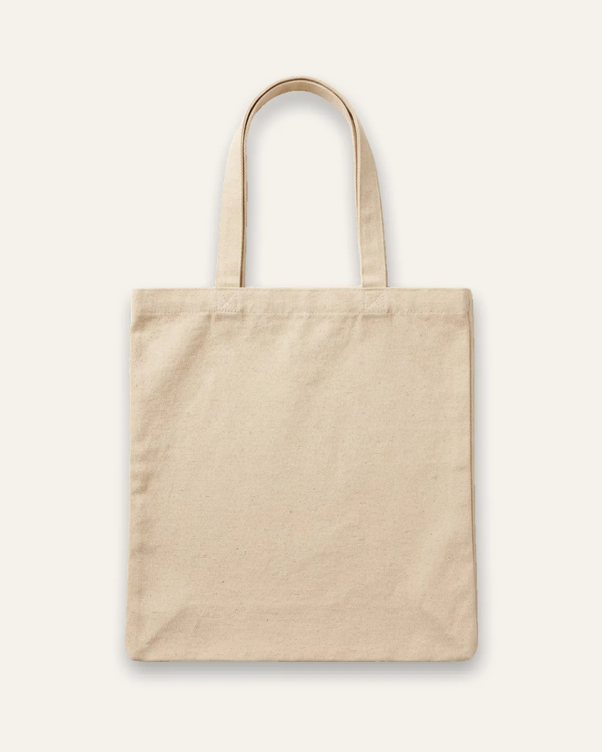 Canvas Tote in Natural, laid flat