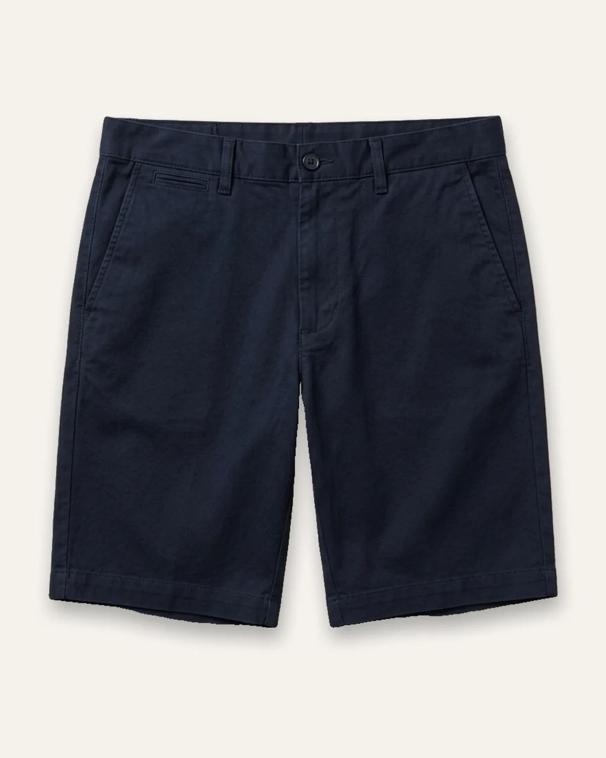 Chino Short 7" in Navy, laid flat