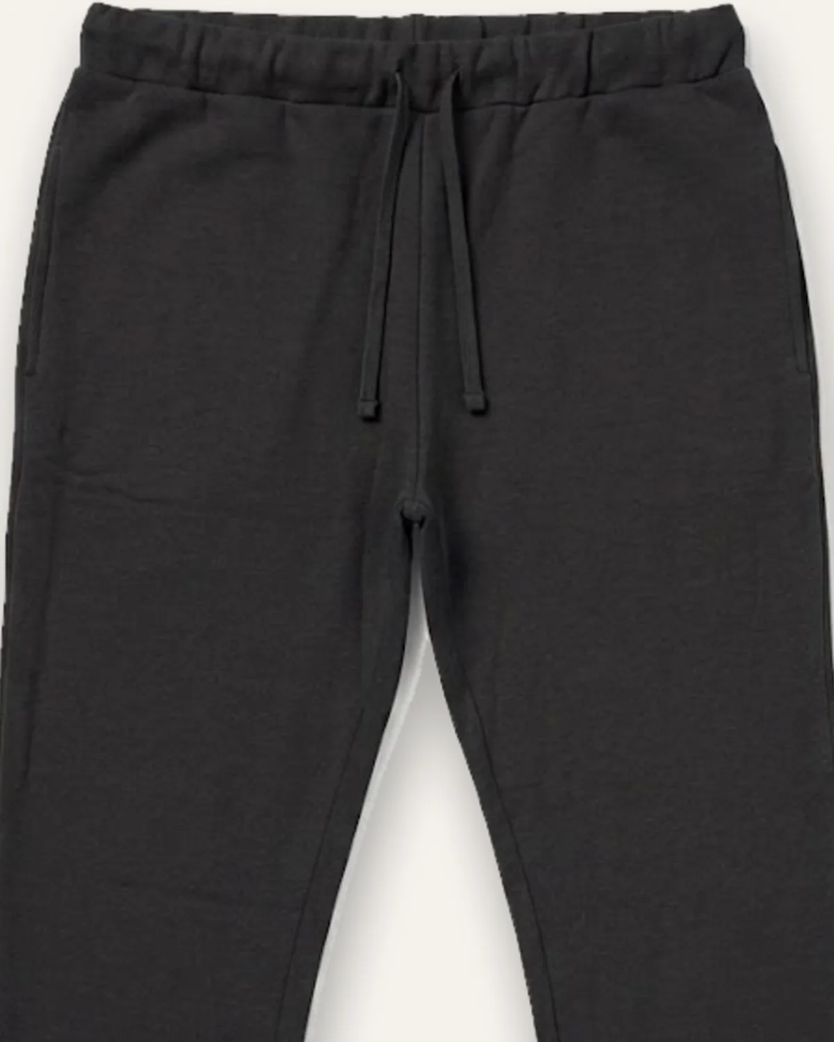 Daily Fleece Jogger in Black, laid flat, detail