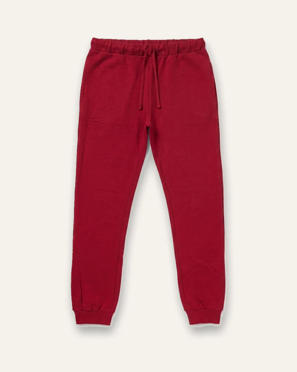 Daily Fleece Jogger in Burgundy, laid flat