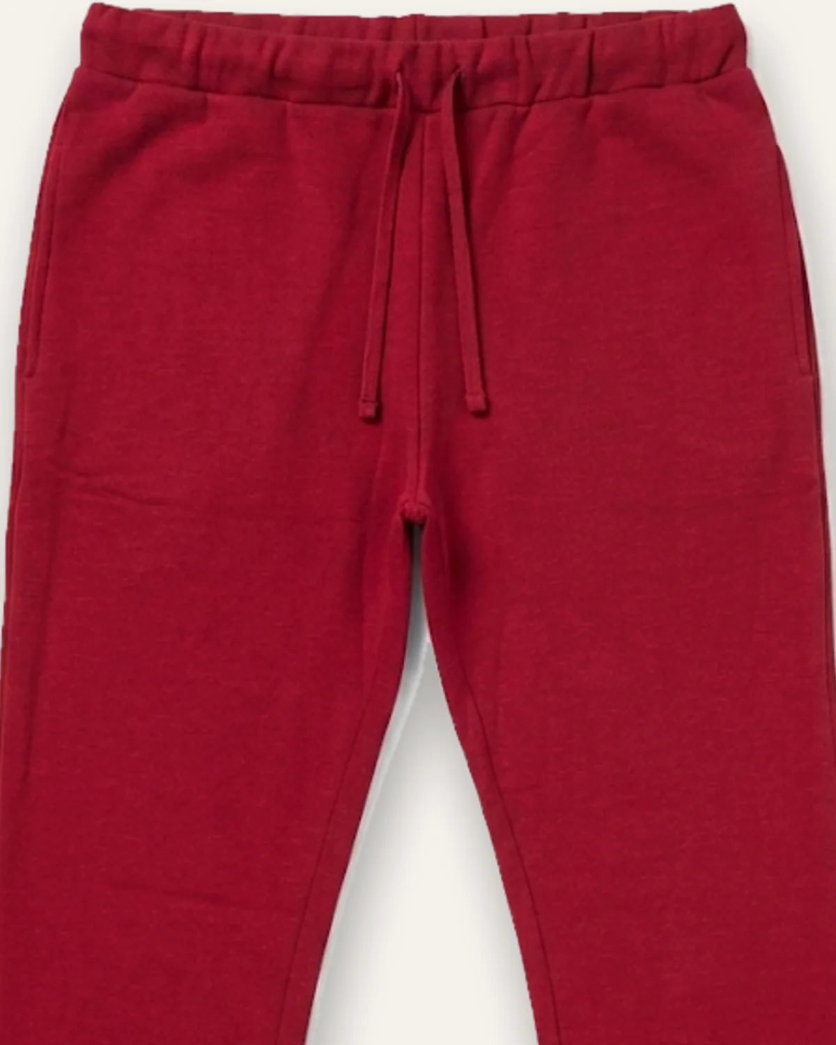 Daily Fleece Jogger in Burgundy, laid flat, detail