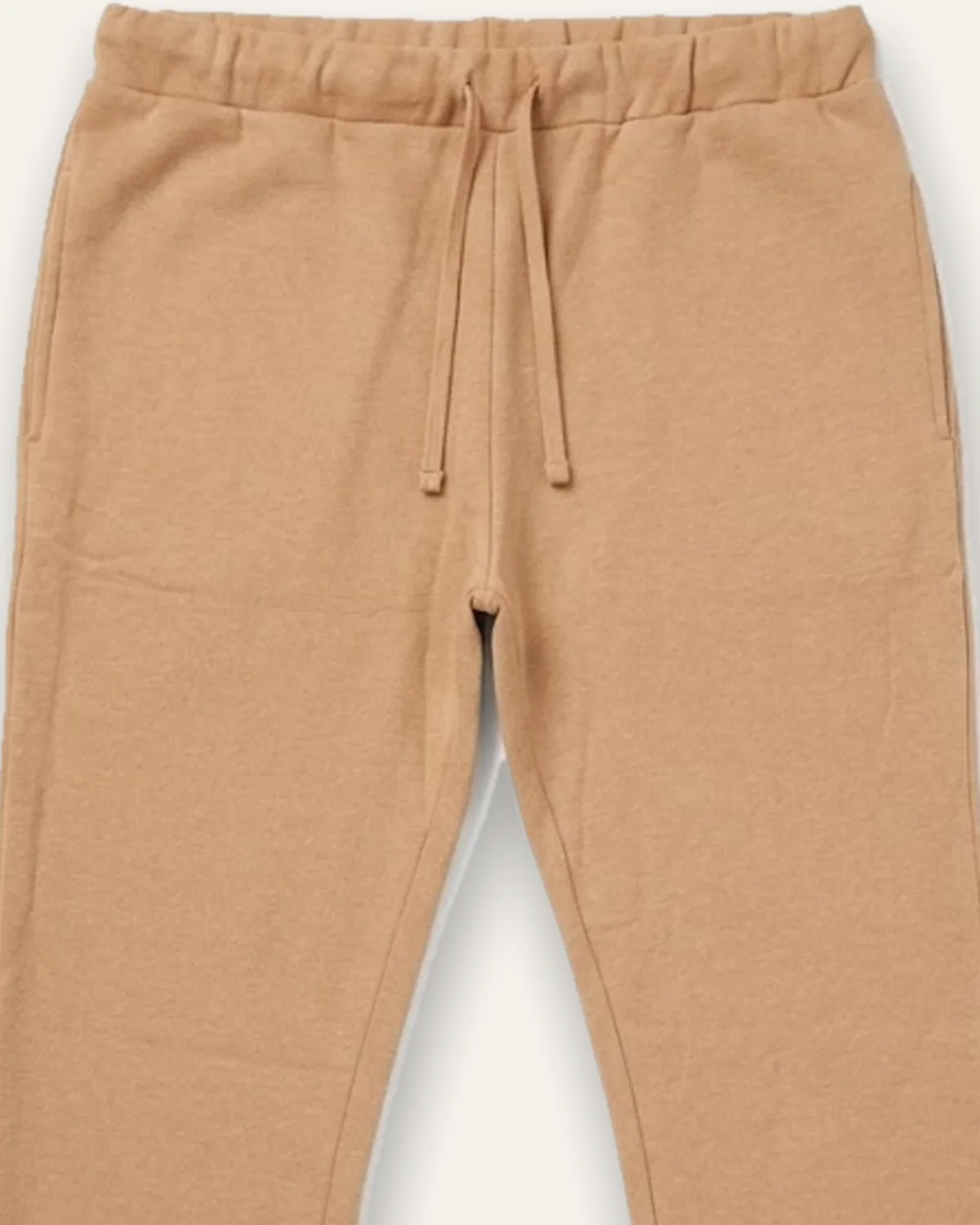 Daily Fleece Jogger in Camel, laid flat, detail