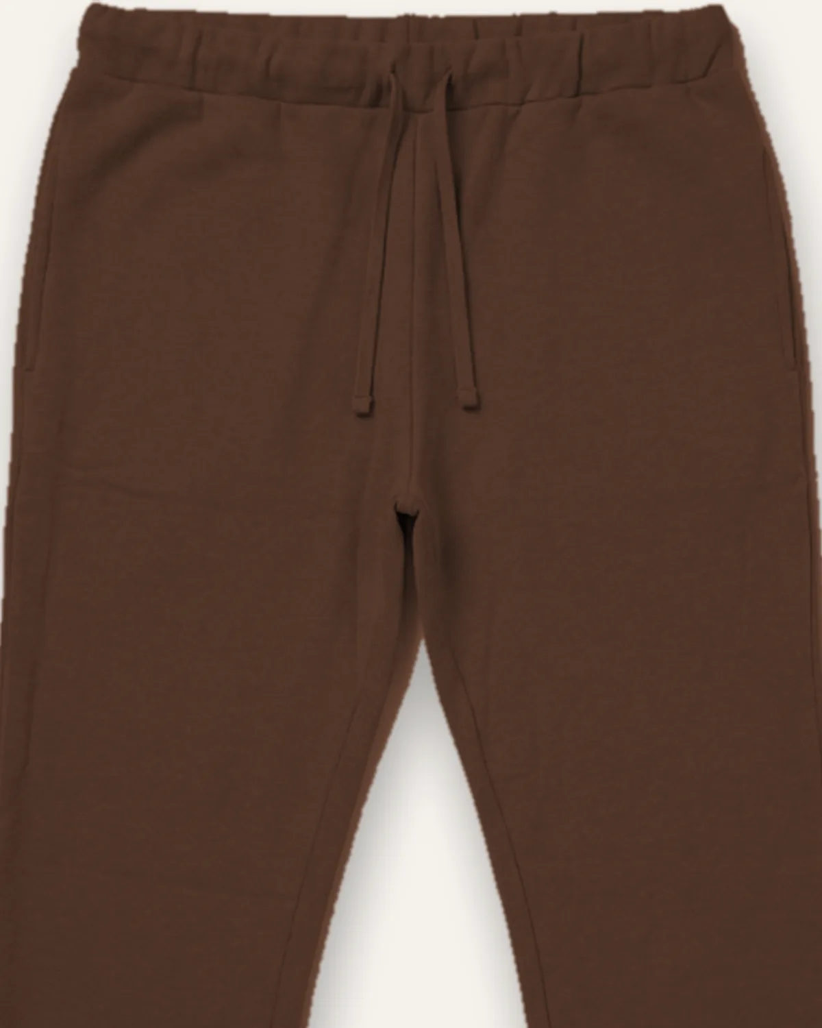 Daily Fleece Jogger in Chocolate, laid flat, detail