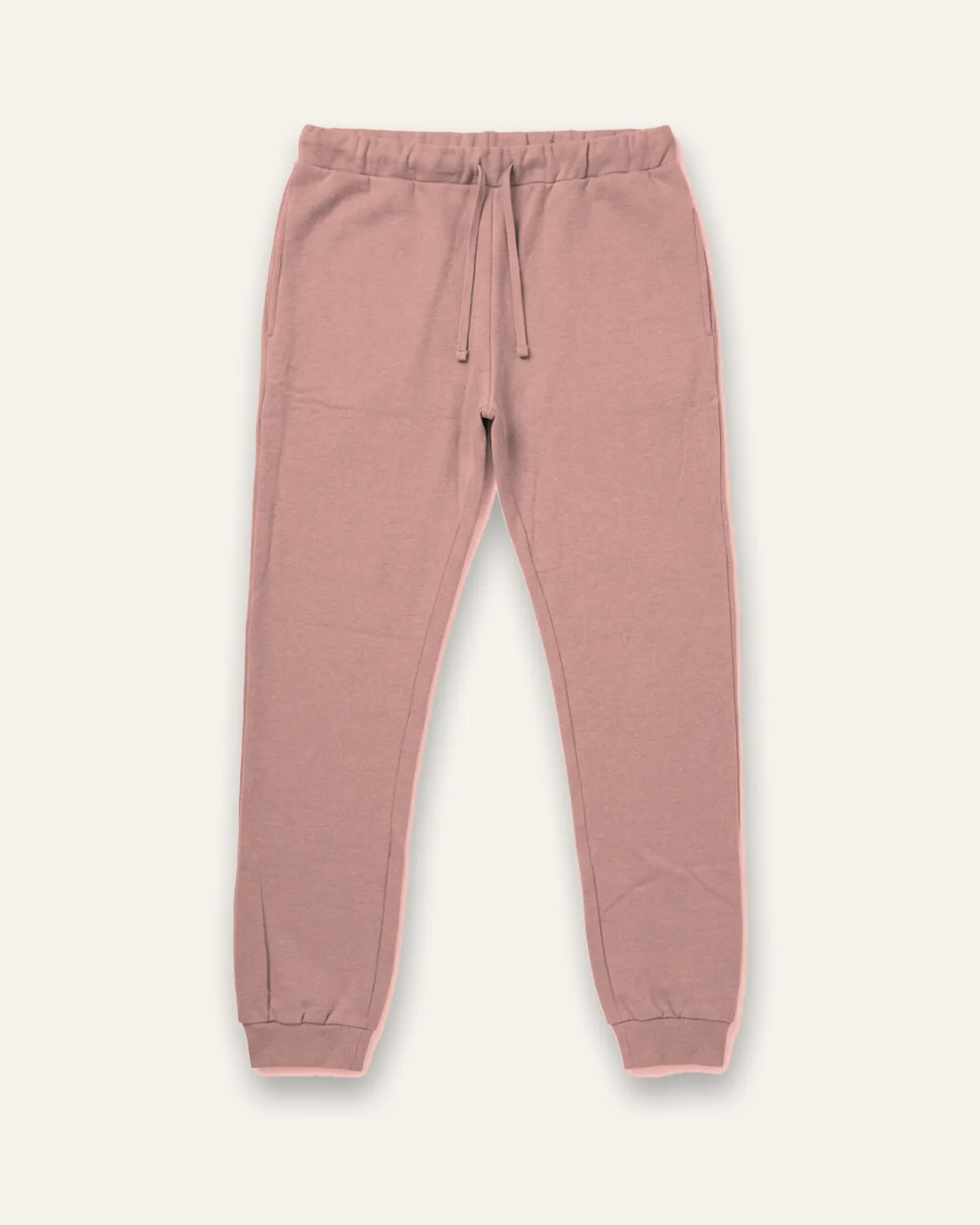 Daily Fleece Jogger in Dusty Rose, laid flat