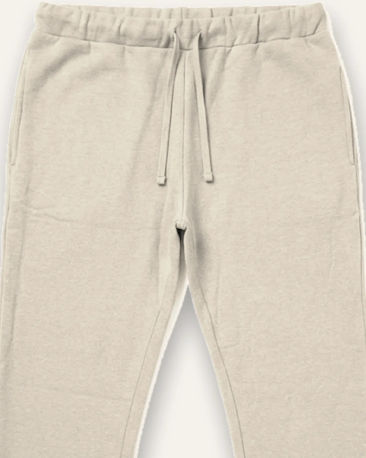 Daily Fleece Jogger in Oatmeal, laid flat, detail