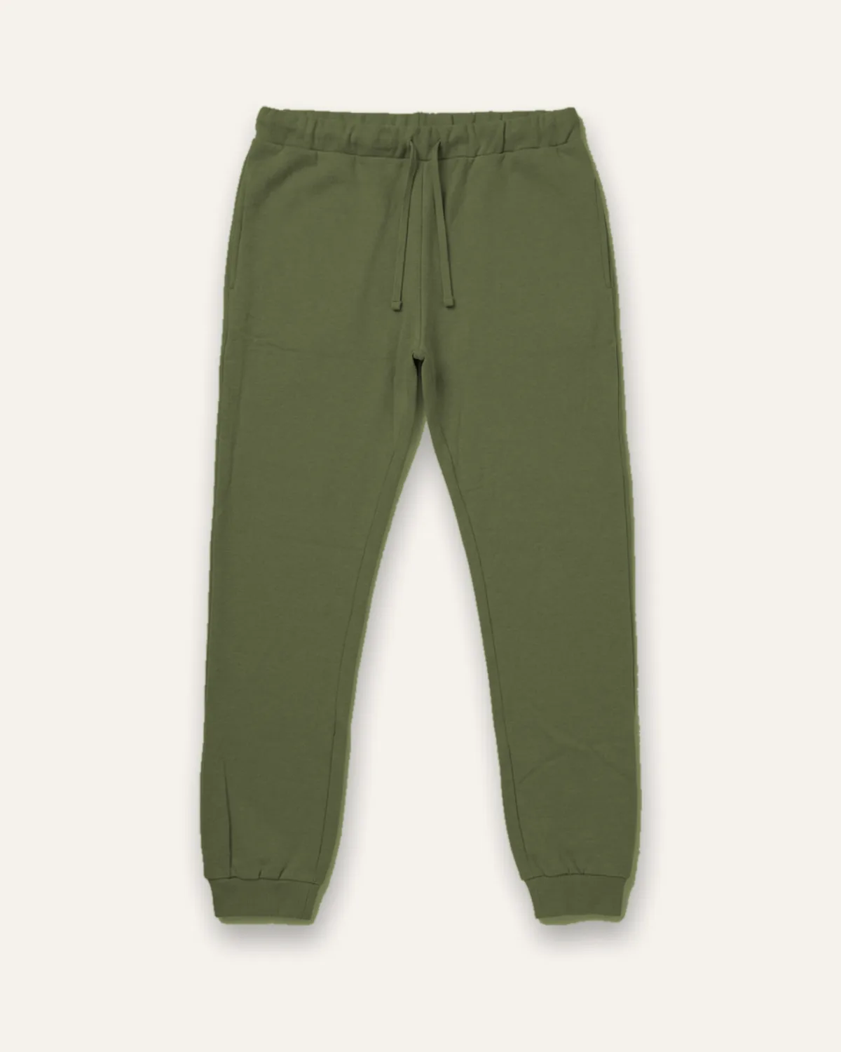 Daily Fleece Jogger in Olive, laid flat