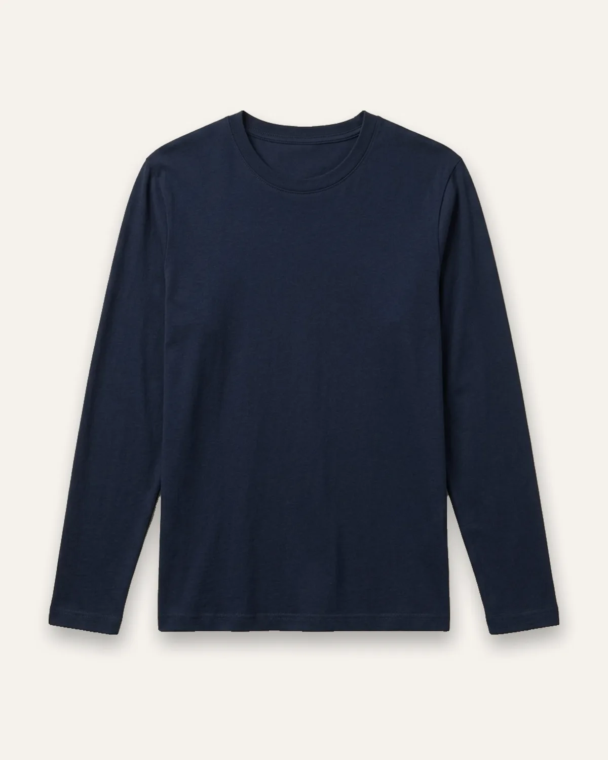 Daily Long Sleeve Tee in Navy, laid flat