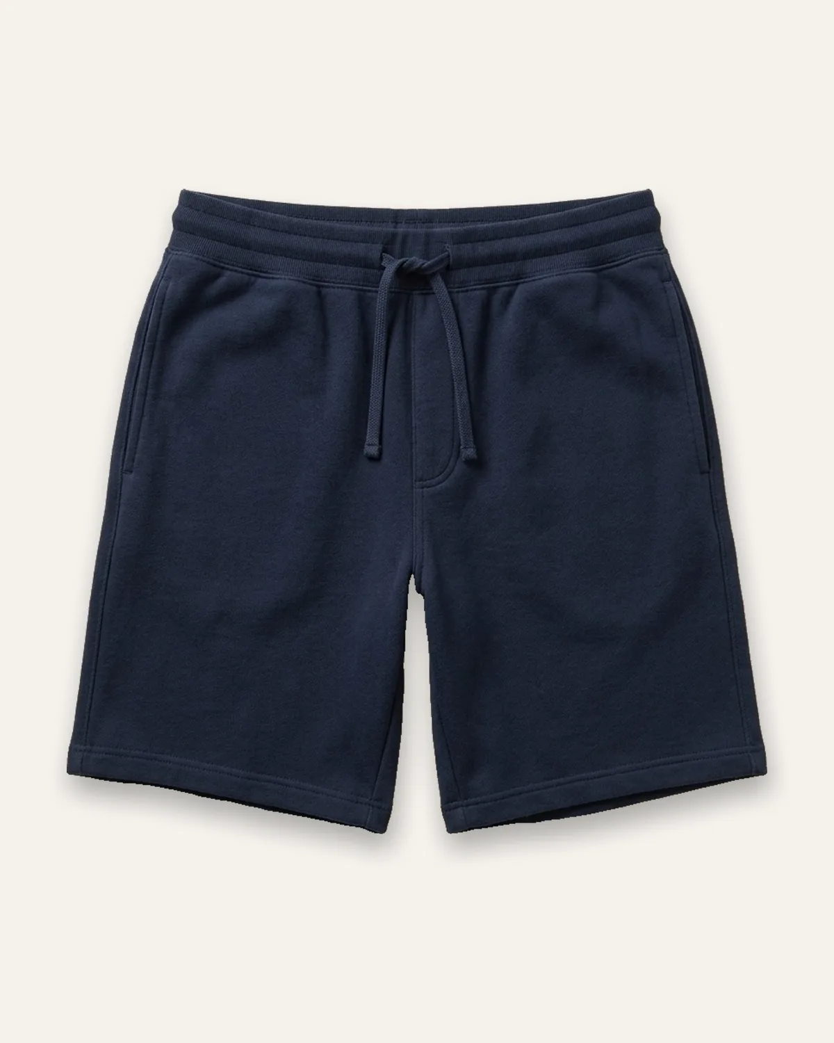 Fleece Sweat Short in Navy, laid flat