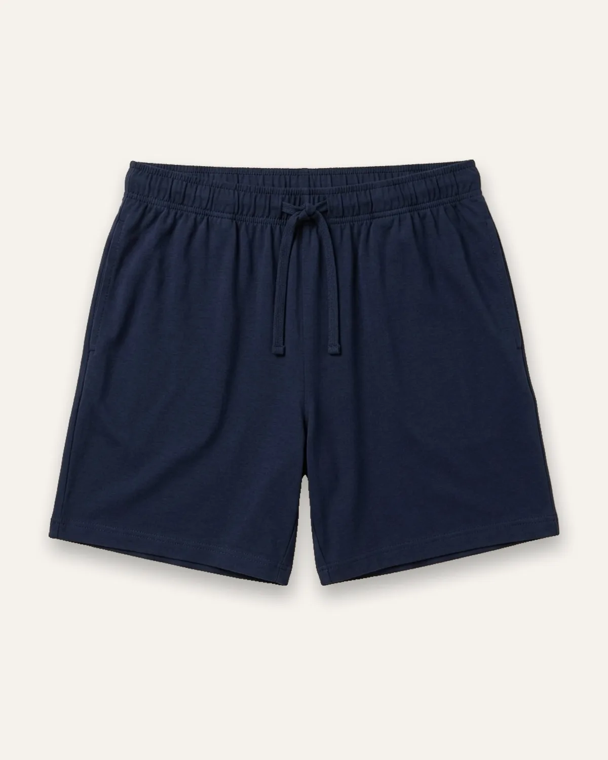 Jersey Sleep Short in Navy, laid flat