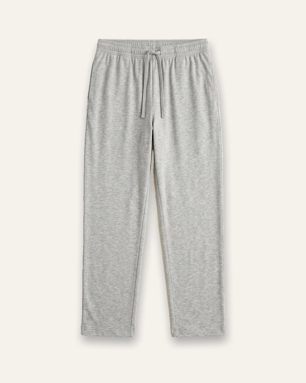 Knit Lounge Pant in Heather Grey, laid flat