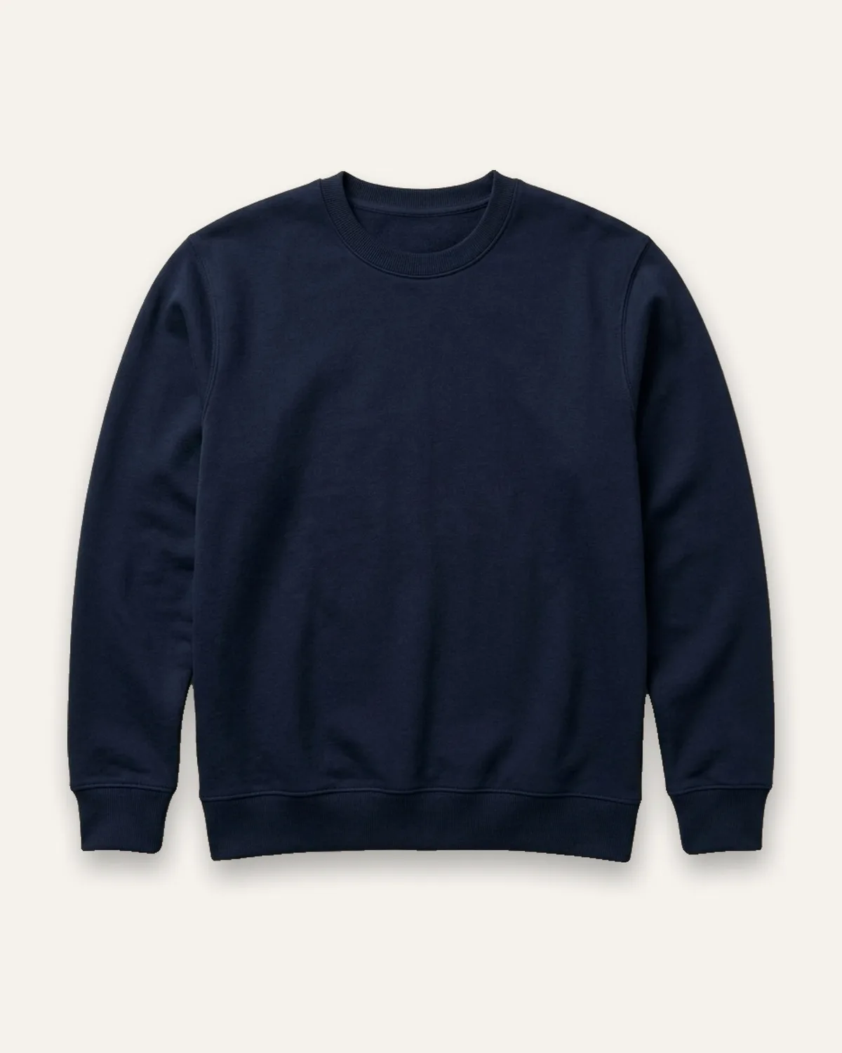 Midweight Crewneck Sweatshirt in Navy, laid flat