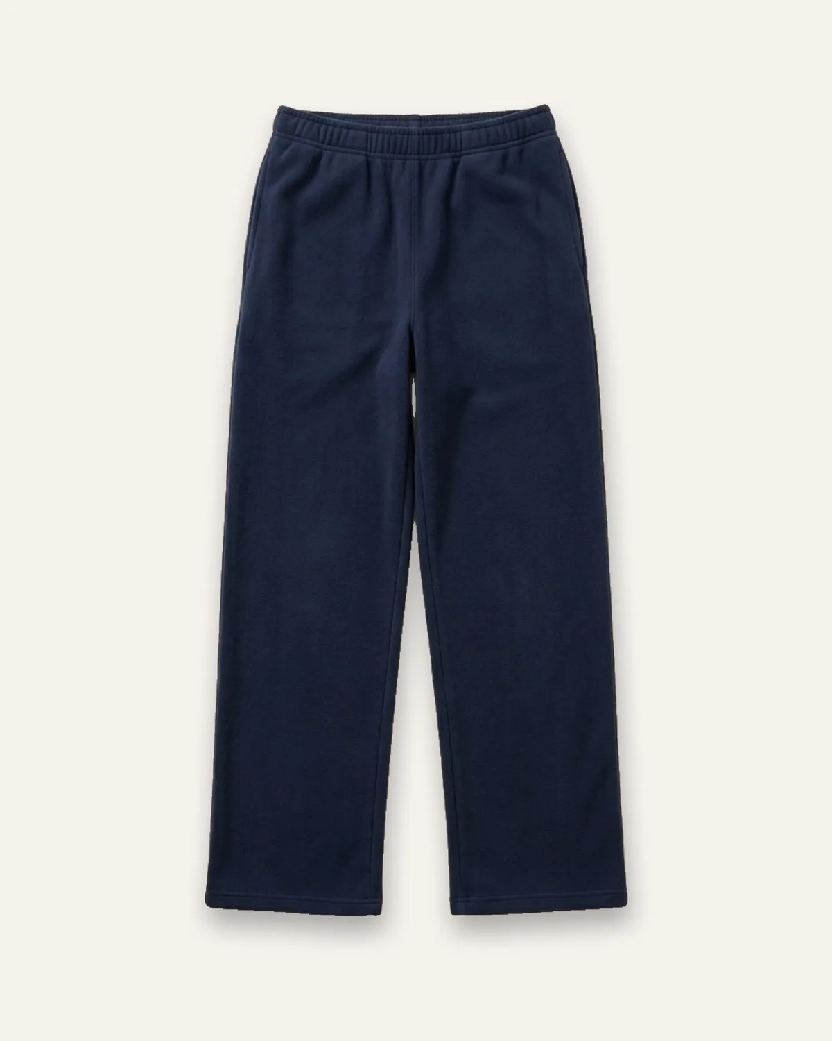 Relaxed Fleece Pant in Navy, laid flat