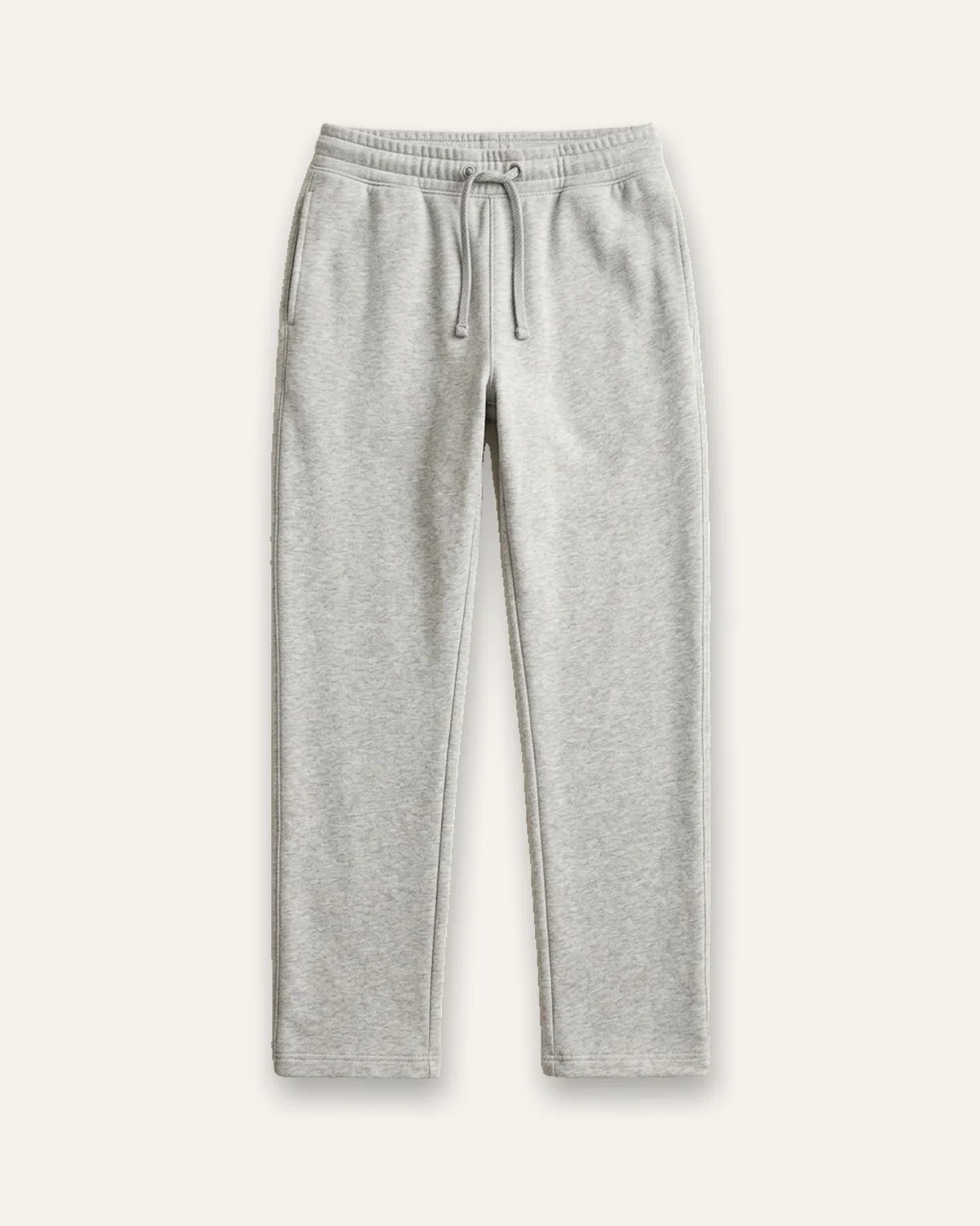 Straight-Leg Sweatpant in Heather Grey, laid flat