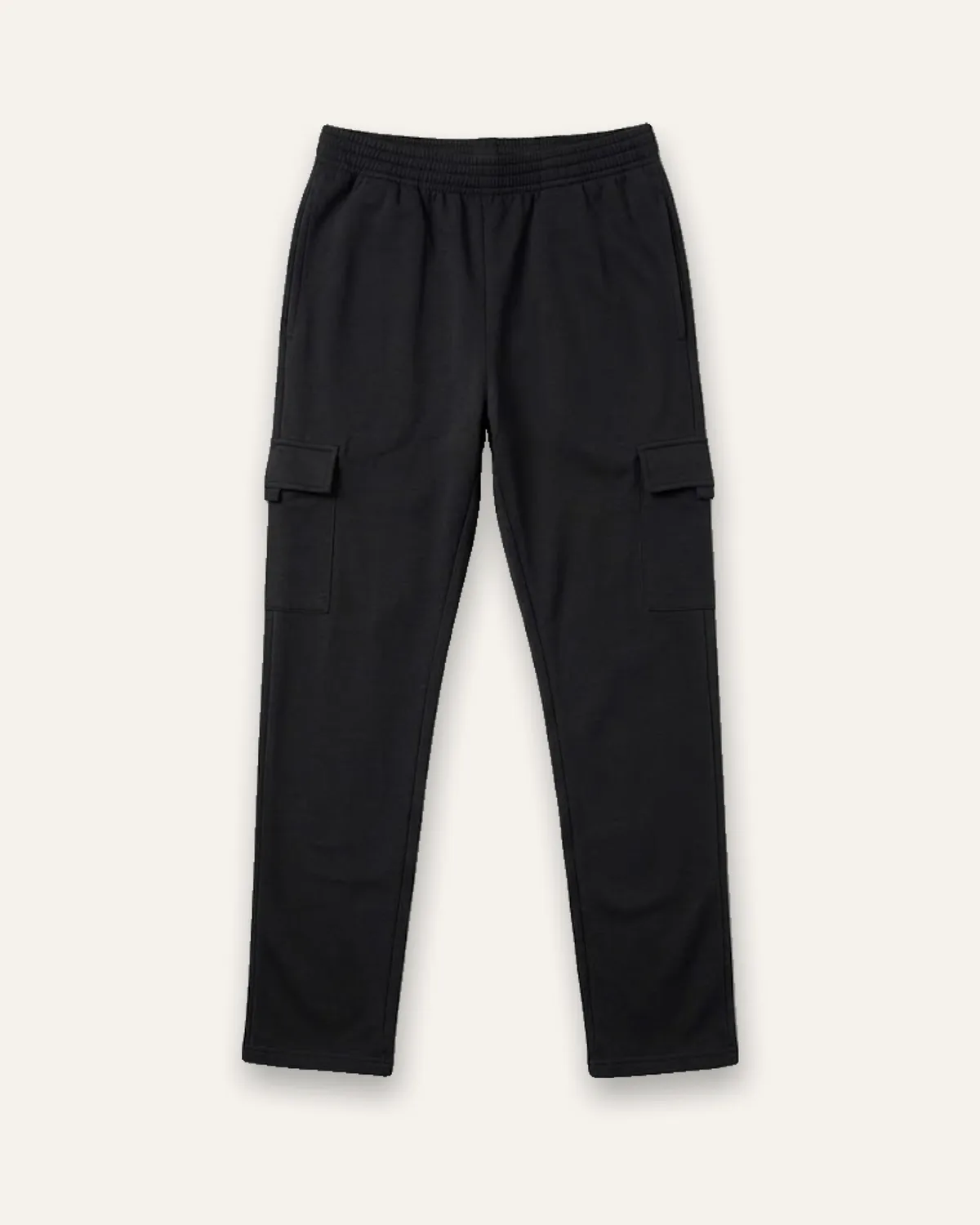 Ultra Performance Cargo Sweatpant in Black, laid flat