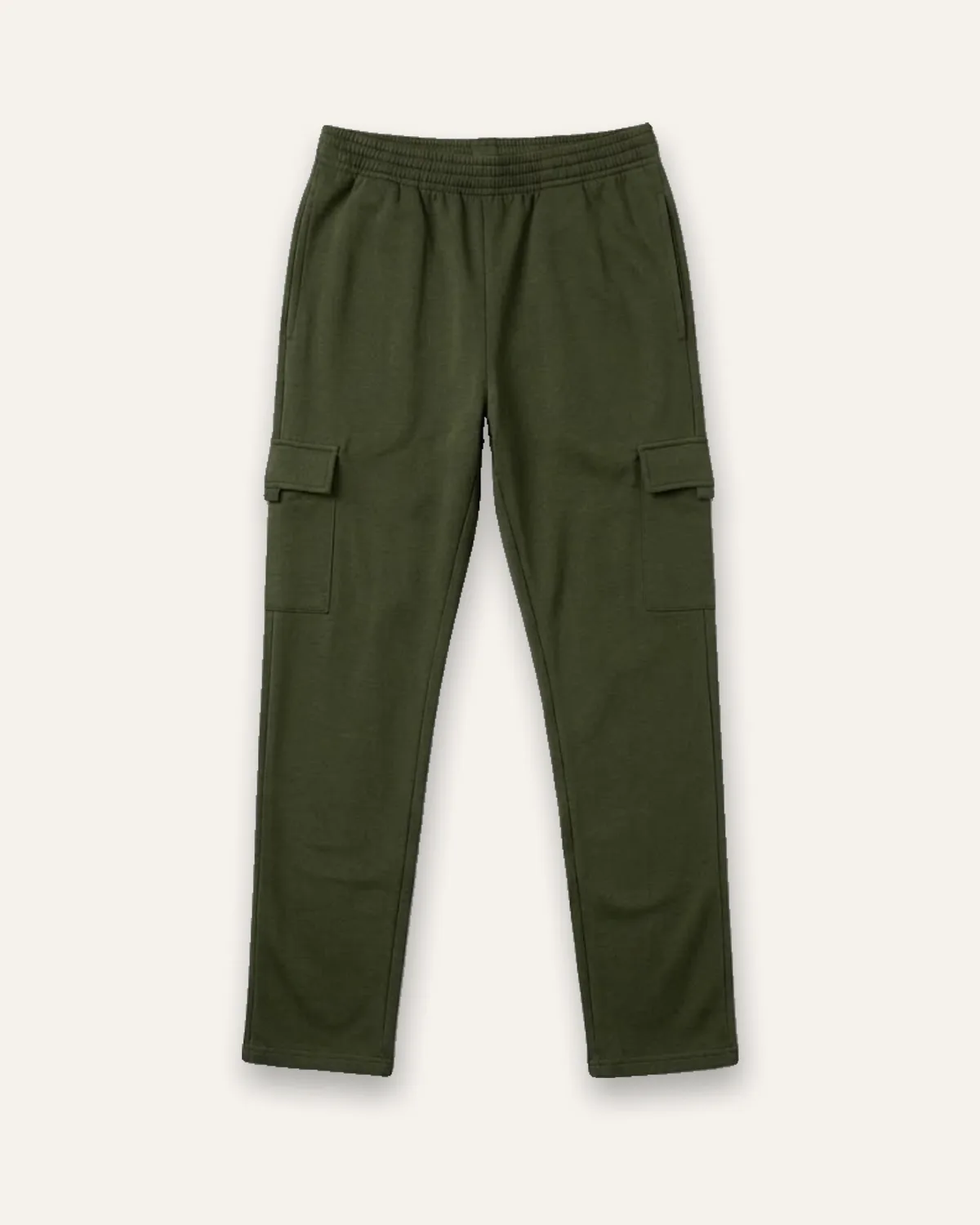 Ultra Performance Cargo Sweatpant in Olive, laid flat